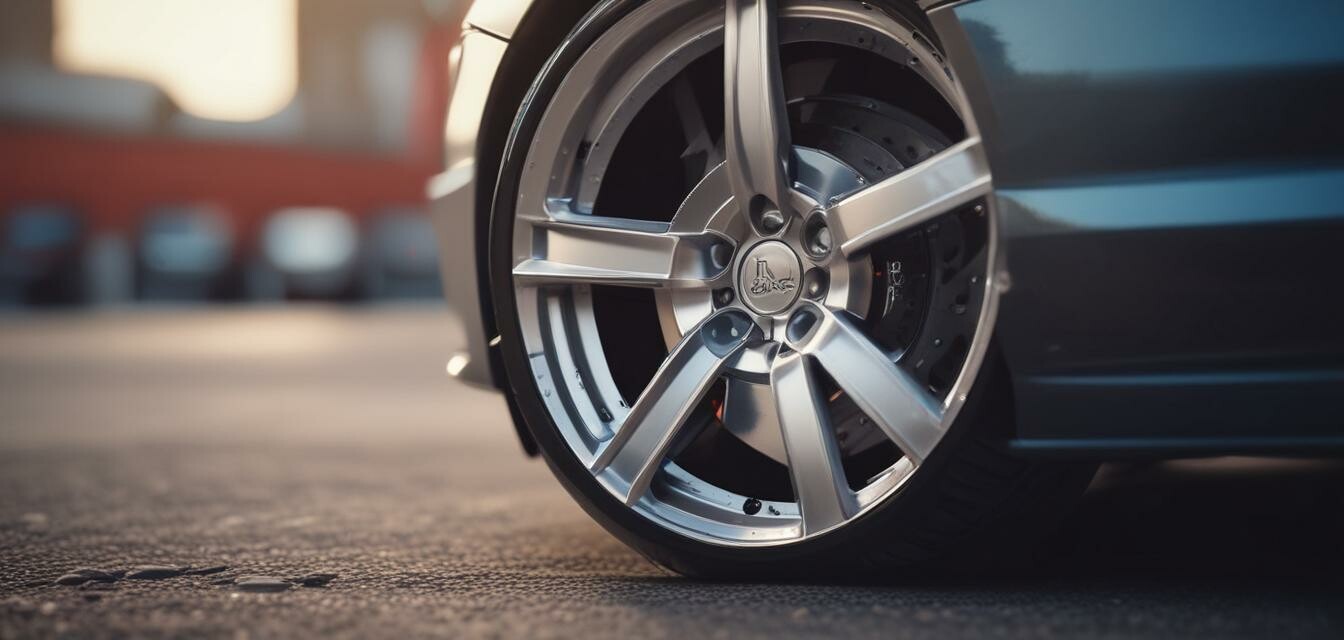 Close-up of alloy wheel